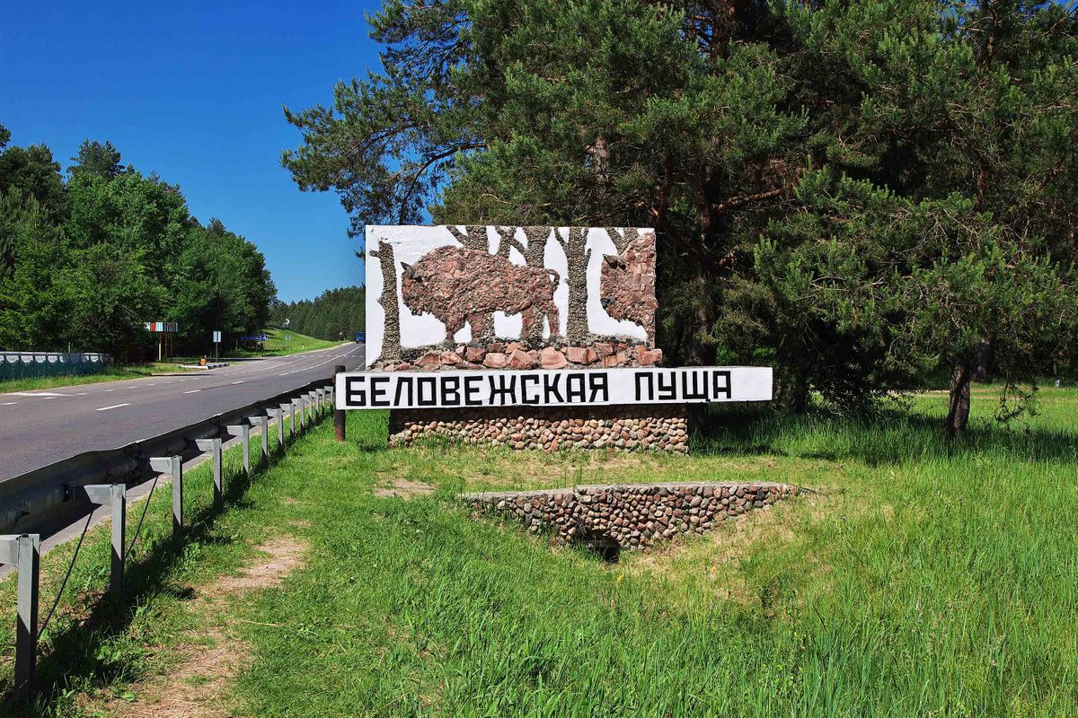 Entrance to Belovezhskaya Pushcha National Park in Belarus (Shutterstock)