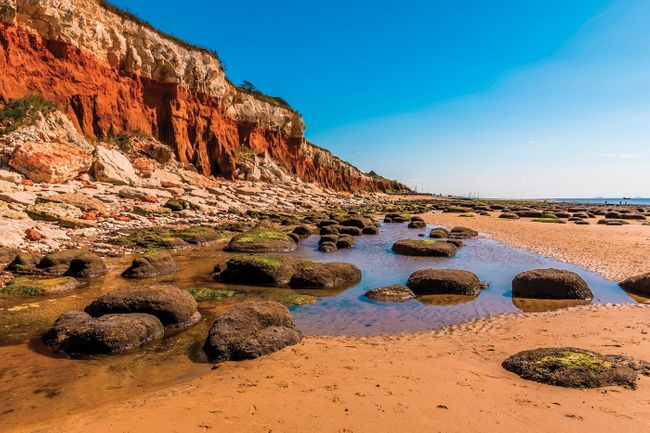 The red and ginger cliffs of Hunstanton, Norfolk (Shutterstock)