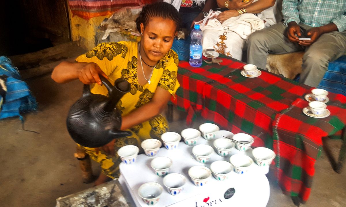 An Ethiopian coffee ceremony (Lynn Houghton)