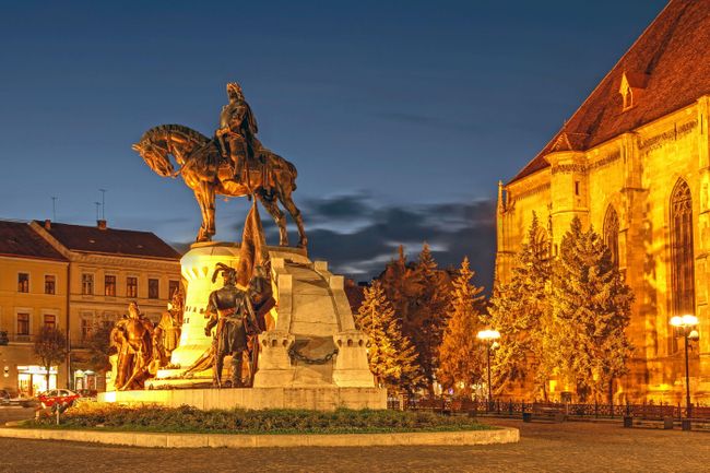Unirii Square is the largest in Cluj-Napoca, home to St Michael's Church (Alamy)