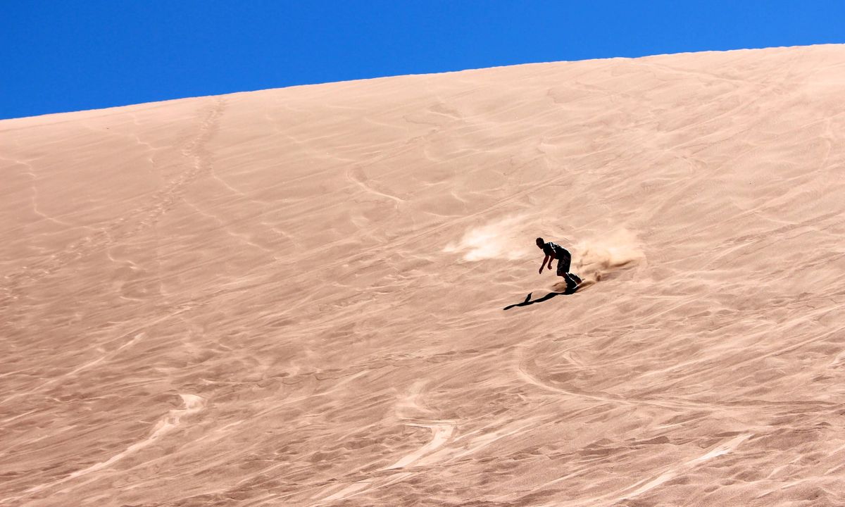 Sandboarding in the Atacama Desert (Dreamstime)