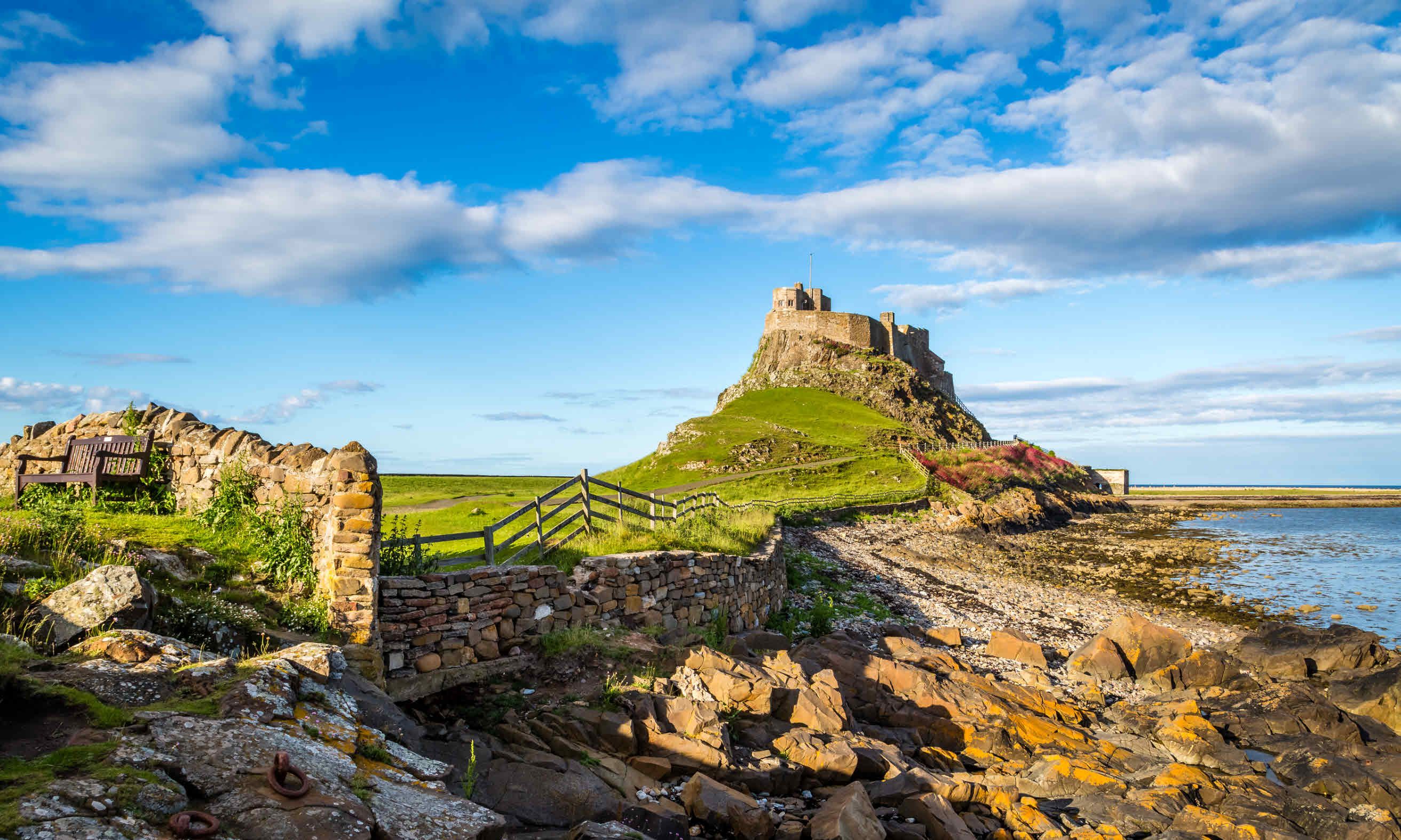Lindisfarne Castle on the Northumberland coast (Dreamstime)