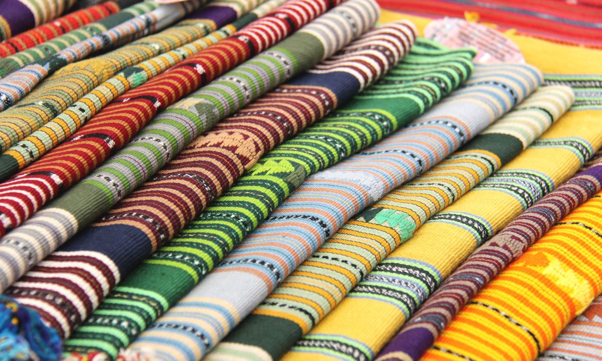 Textiles at a Guatemala market (Select Latin America)
