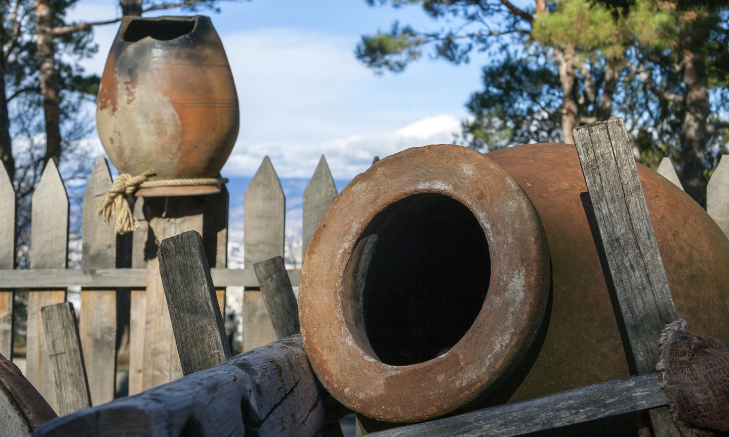 Traditional jugs for wine in Georgia (Dreamstime)