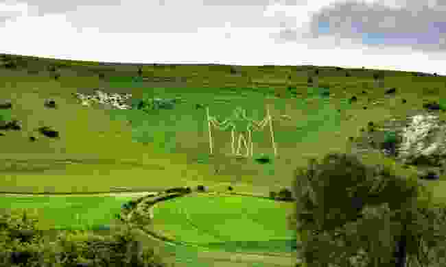 Long view of the Long Man (Dreamstime)