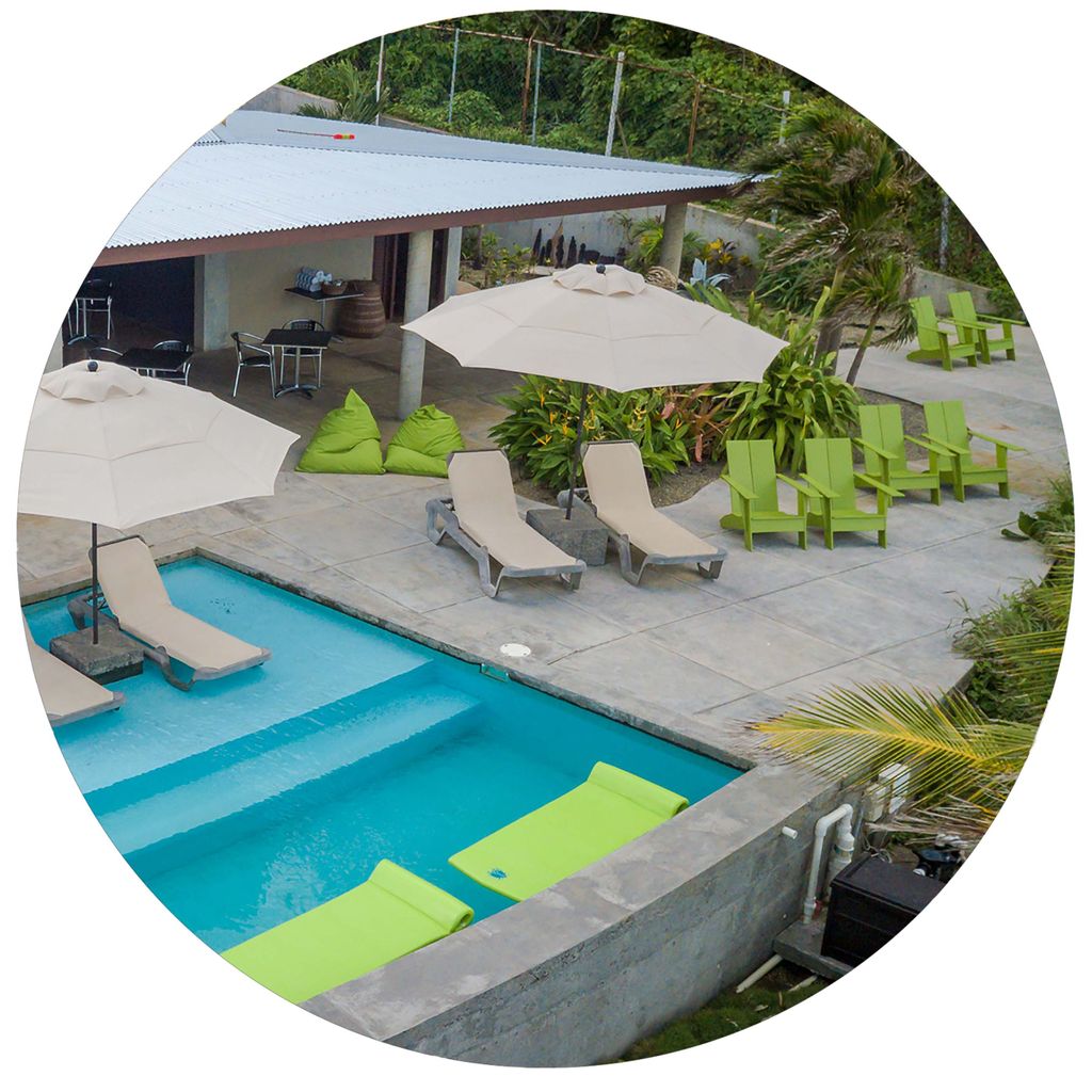 Stay in one of many lovely eco lodges