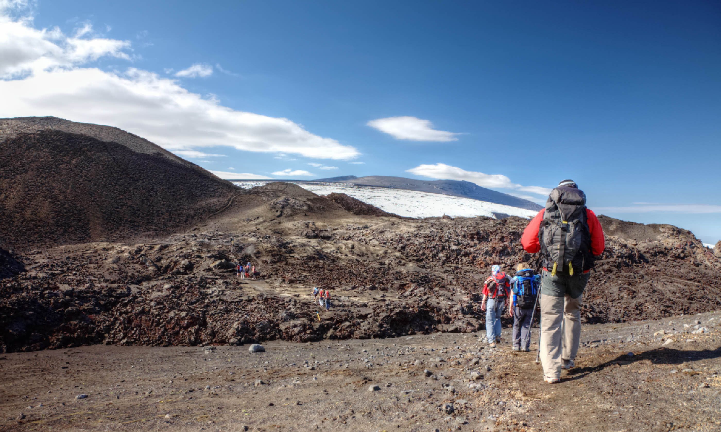 Walking on top of Eyjafjallajokull (Shutterstock) 