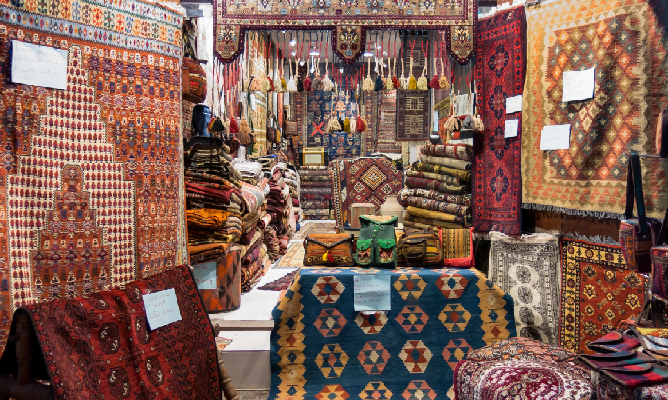 Carpets for sale in a Dubai souk (Shutterstock)