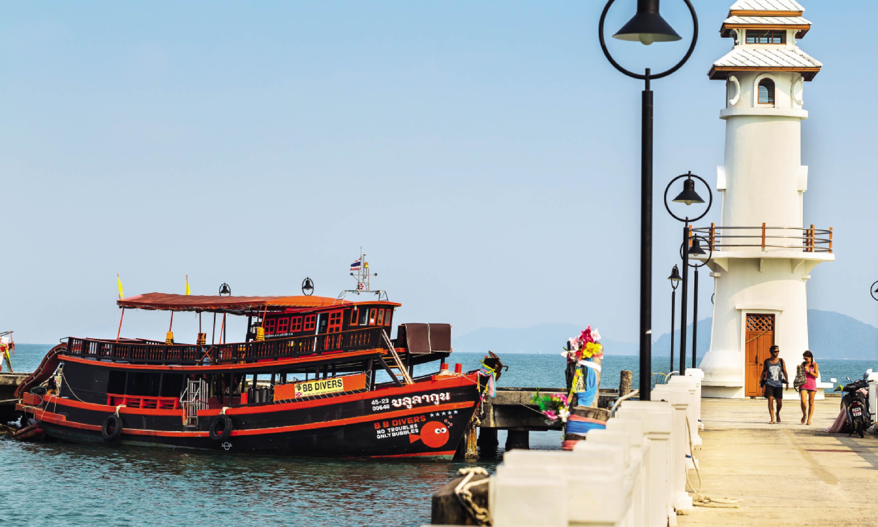Restored fishing village Koh Chang's Bang Bao (Dreamstime)