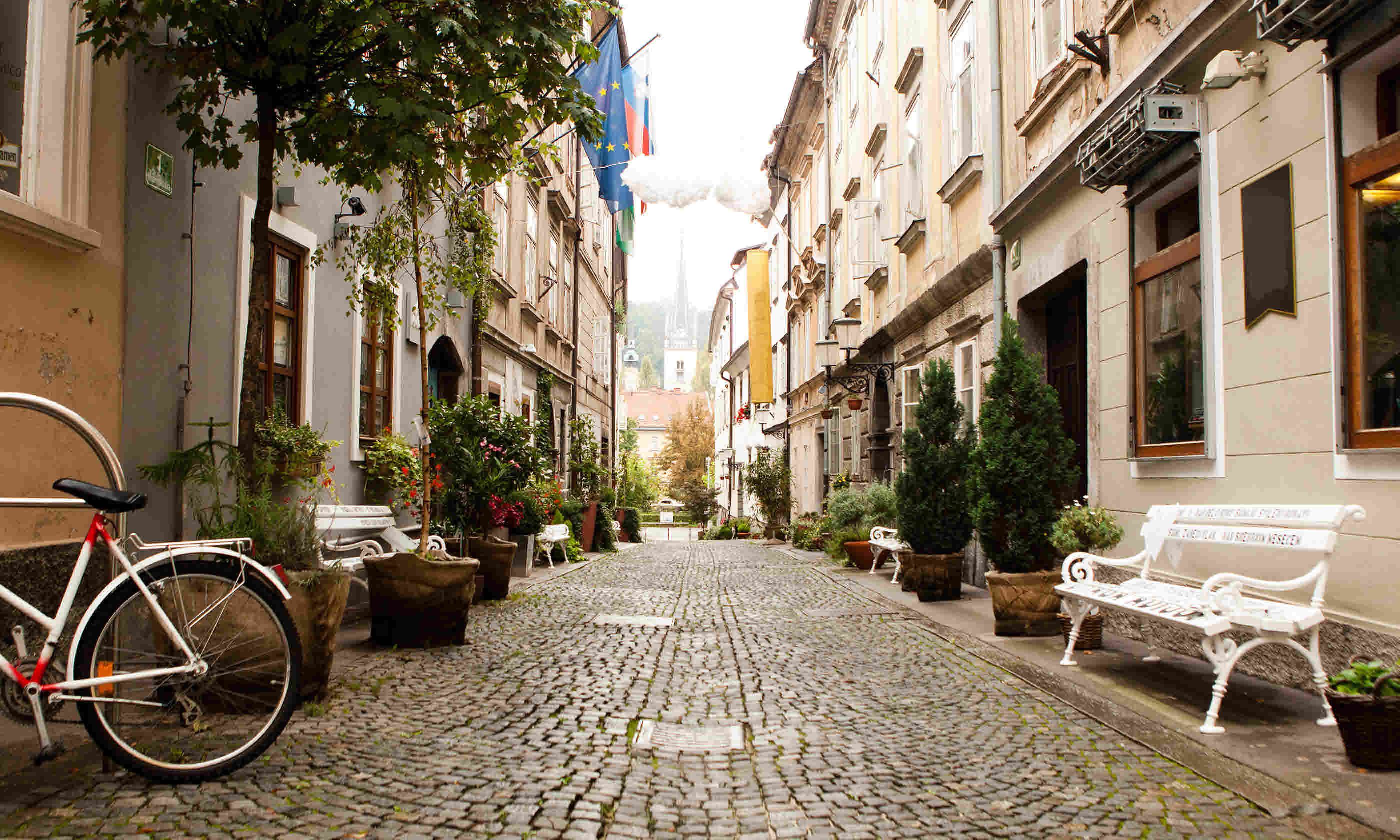 The street in Ljubljana, Slovenia (Shutterstock)