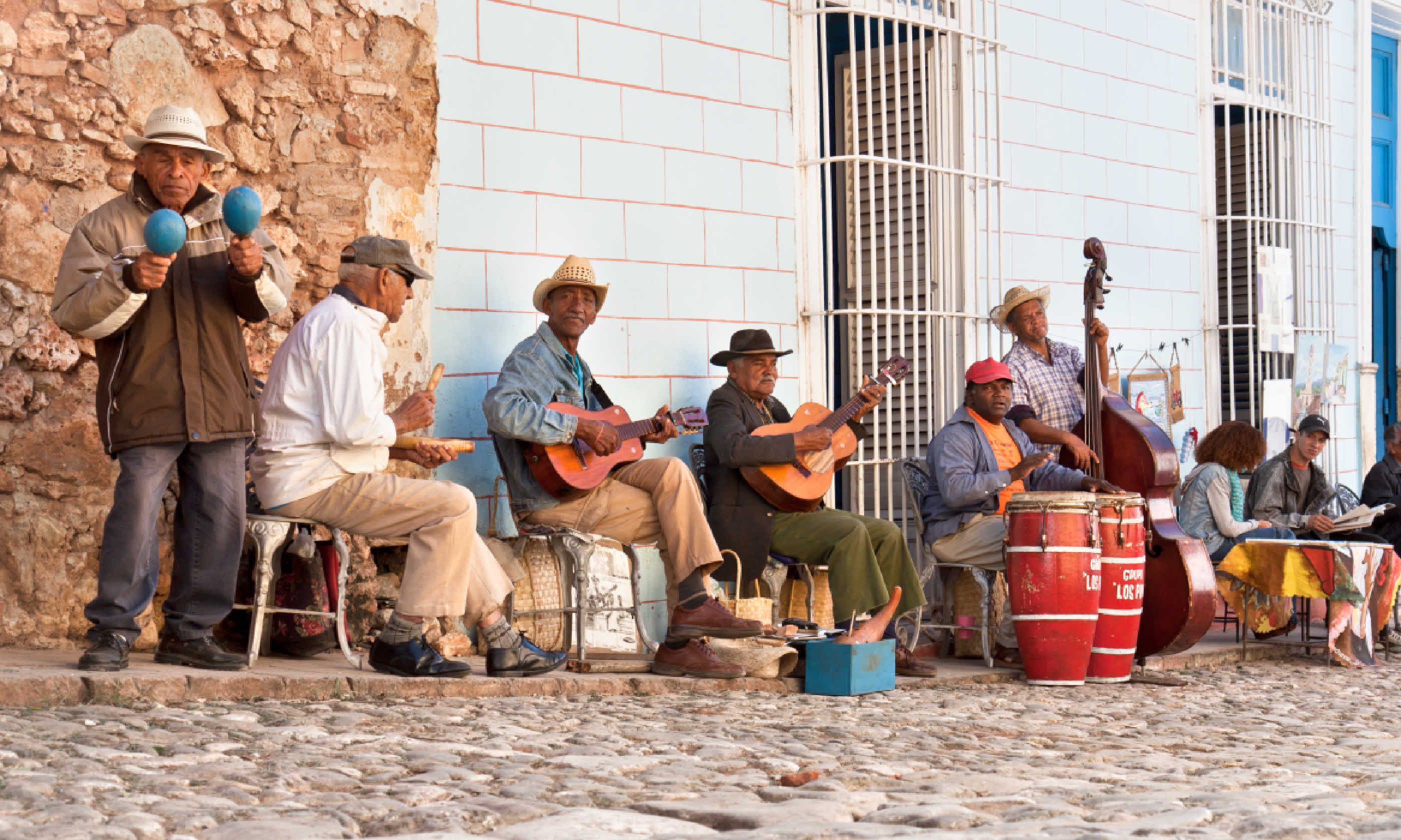 Traditional musicians playing in the streets of Trinidad (Shutterstock)