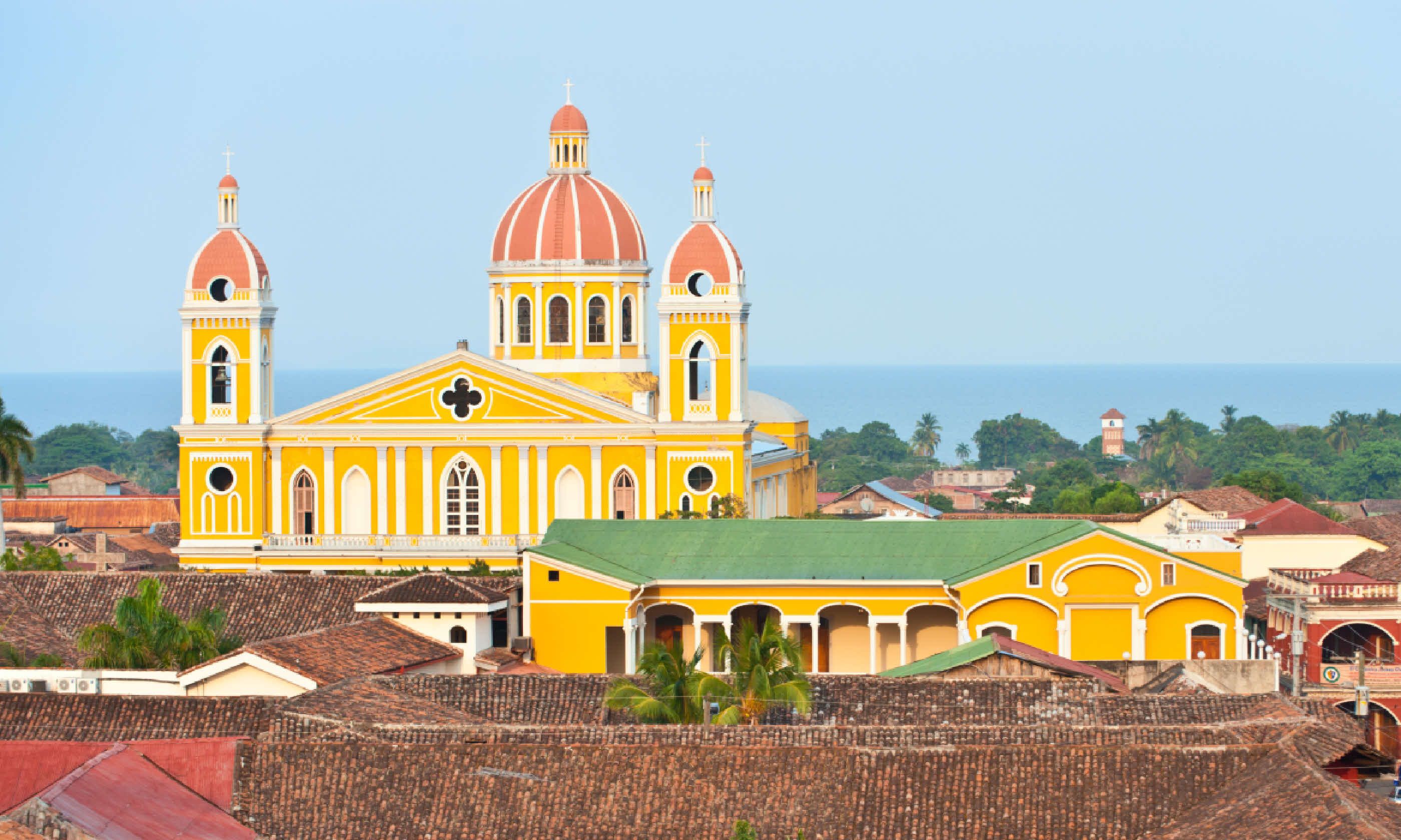 Granada cathedral and Lake Nicaragua (Shutterstock)